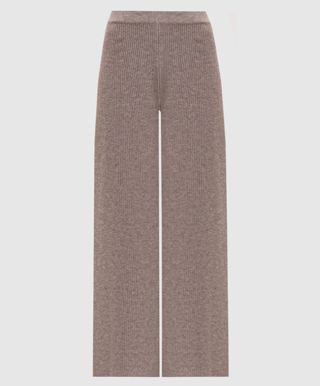 Allude Бежевые брюки из шерсти и кашемира 26517035