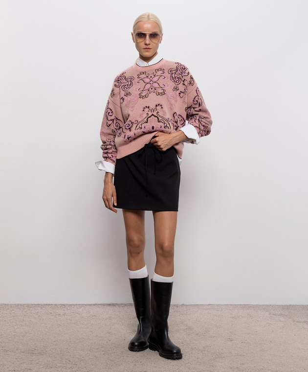 Twinset Розовый свитер с шерстью и кашемиром 262TP3483 изображение 2