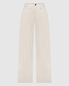 Brunello Cucinelli Брюки цвета айвори MP198P9022