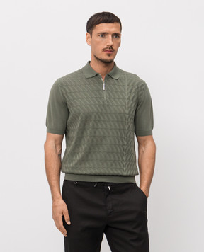 Stefano Ricci Зелене поло у візерунок K616458P31F26220