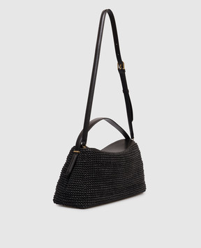 Toteme Черная кожаная плетеная сумка 252WAL961LE0134