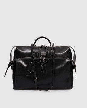 Dolce&Gabbana Чорна шкіряна дорожня сумка Vittoria BM2581AH850