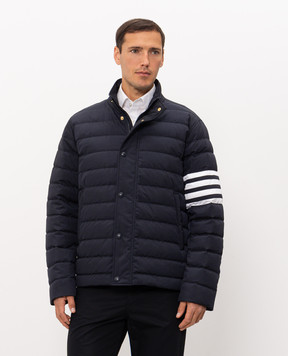 Thom Browne Синяя пуховая стеганная куртка MJD136XF1095