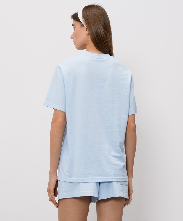 Sporty & Rich Блакитна футболка H&W Crest TO119710241BL90 зображення 4