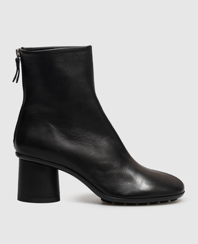 AGL Черные кожаные ботильоны CURVY CURVYBOOTIE