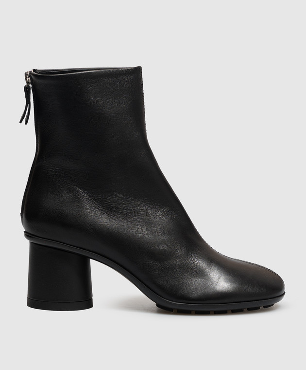 AGL Черные кожаные ботильоны CURVY CURVYBOOTIE