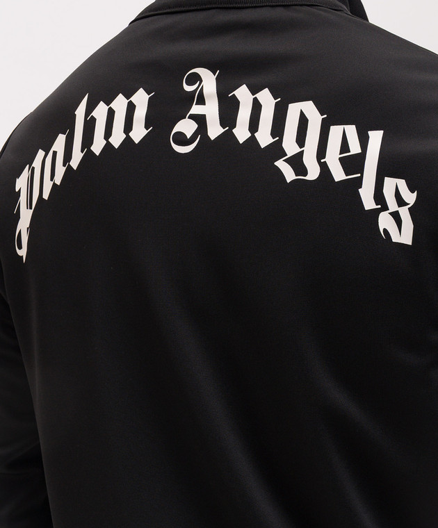 Palm Angels Чорна спортивна куртка з принтом логотипа PMBD089S26FAB001 зображення 5