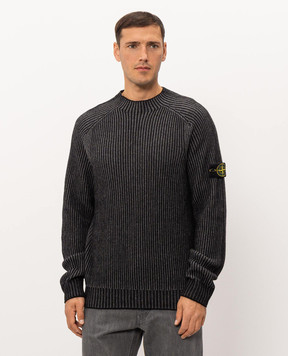 Stone Island Серый свитер из кашемира и шерсти L2S155100043S0N21