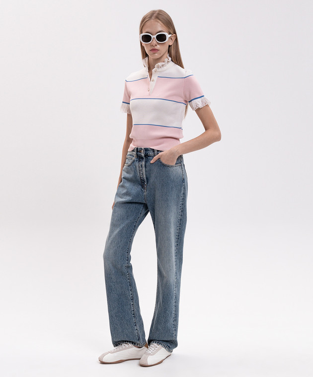 Alexander McQueen Топ в смужку 870464Q1BG9 зображення 2