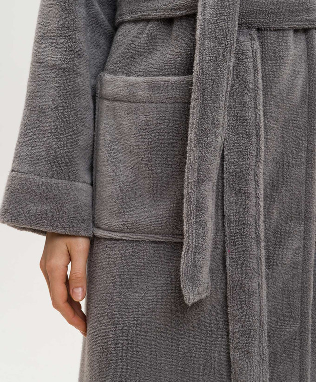 L'Appartement Серый махровый халат CHICAGO CHICAGOBATHROBE изображение 5