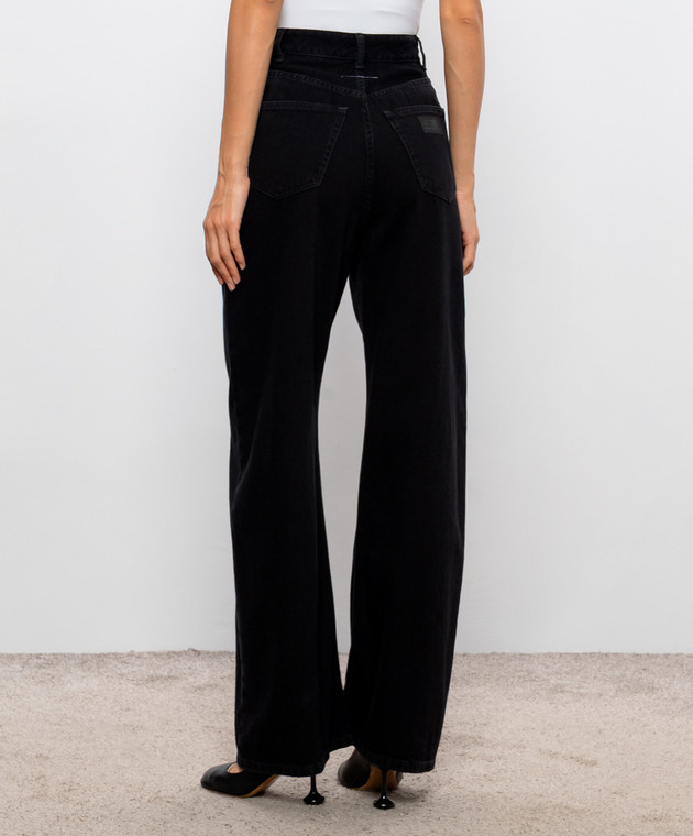 Maison Margiela MM6 Чорні джинси з патчем логотипа S62LB0226M30064 зображення 4