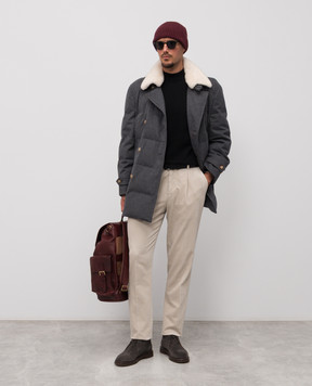 Brunello Cucinelli Черный джемпер из кашемира M2200274