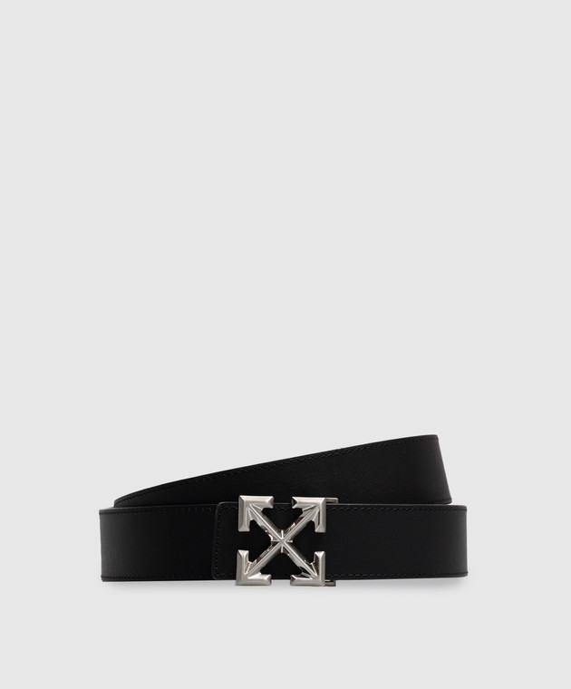 Off-White Чорний шкіряний ремінь OWMRB06F26LT01