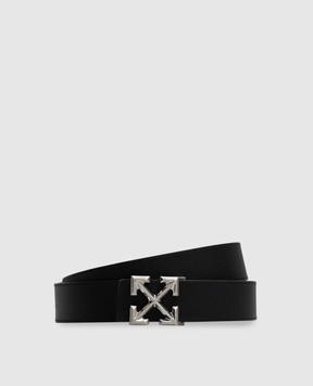 Off-White Черный кожаный ремень OWMRB06F26LT01