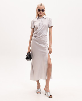 Alexander McQueen Сукня із шовку в смужку 868050QBADY