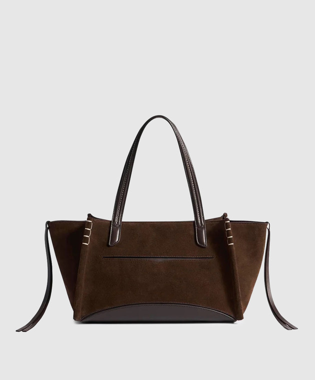 JW Anderson Коричневая замшевая сумка-тоут HB0783LA0364 изображение 3