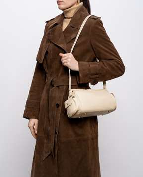 Christian Villa Бежевая кожаная сумка 06494