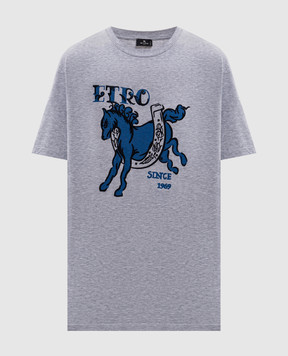 Etro Сіра футболка PEGASO WRMA0005AK1BJ