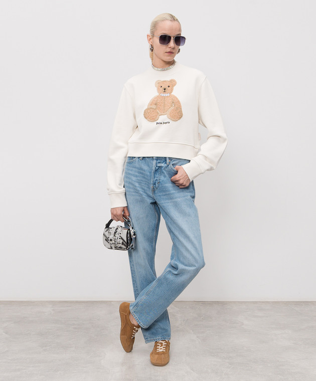 Palm Angels Світшот Bear кольору айворі PWBA016S26FLE006 зображення 2