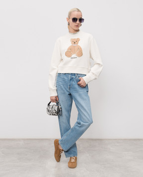 Palm Angels Світшот Bear кольору айворі PWBA016S26FLE006