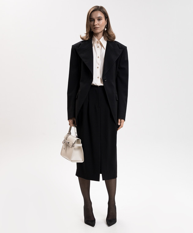 Dolce&Gabbana Бежева блуза із шовку F5S36TGDDW6 зображення 2