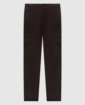 Stone Island Коричневі штани карго з логотипом K2S153100019S00F1