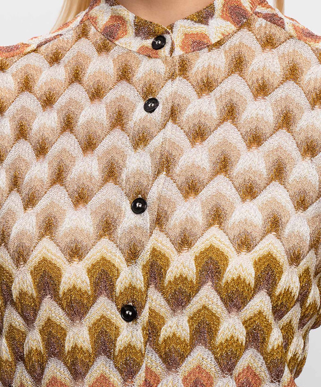 Missoni Бежевая блуза с люрексом DS26WJ03BR015L изображение 5