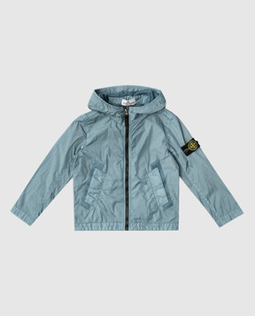 Stone Island Дитяча блакитна куртка з логотипом L1S164100003S0A2368
