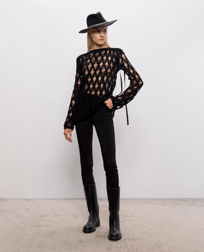 Ann Demeulemeester Чорний джемпер Izabel з кашеміром B0014343KN085