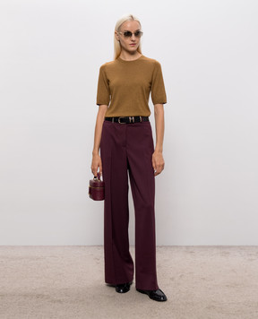 Allude Коричневый топ с шерстью с люрексом 26564100