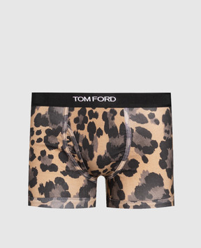 Tom Ford Коричневые трусы-боксеры в принт T4LC31110