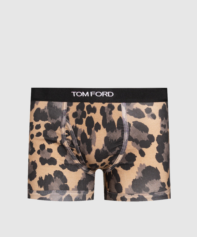 Tom Ford Коричневые трусы-боксеры в принт T4LC31110