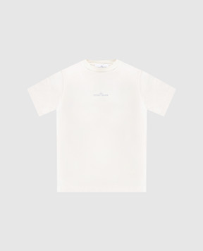 Stone Island Детская белая футболка с принтом L1S162100009S03771012