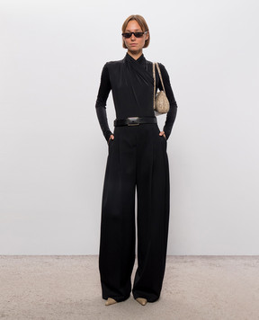 Thierry Mugler Черные брюки из шерсти COM1PA05291020