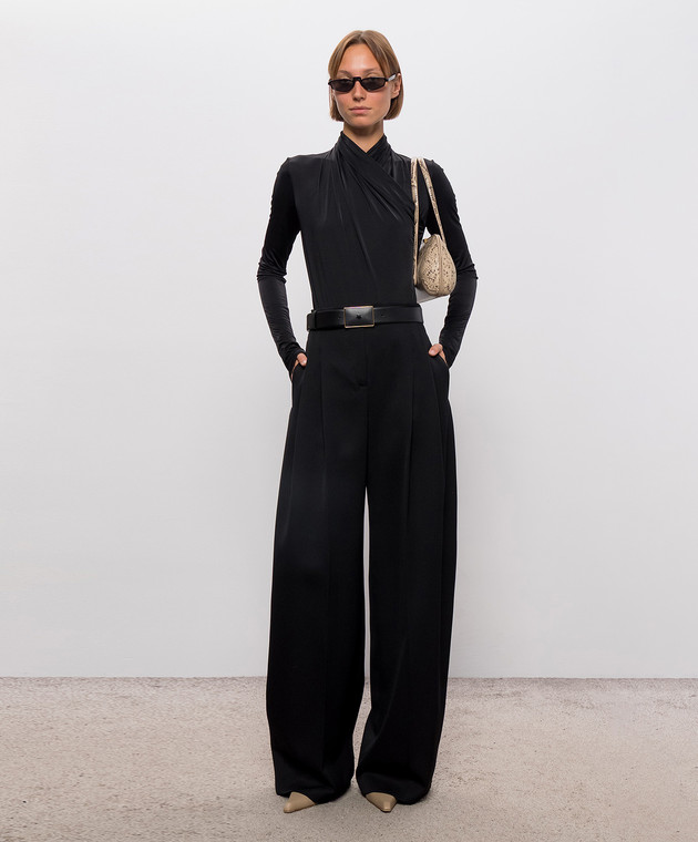 Thierry Mugler Черные брюки из шерсти COM1PA05291020 изображение 2