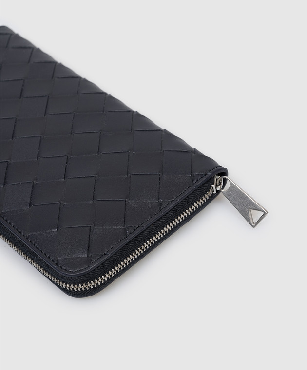 Bottega Veneta Синий кожаный кошелек Intrecciato 814838VCPQ6 изображение 4