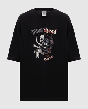 Vetements Черная футболка с принтом MH27TR242B