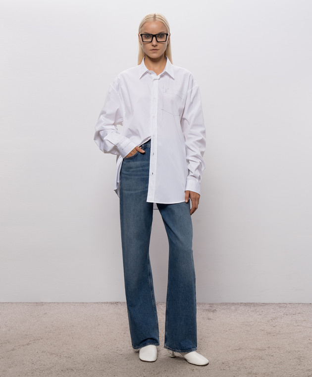 Vetements Біла сорочка з графічним принтом MH27SH046W зображення 2
