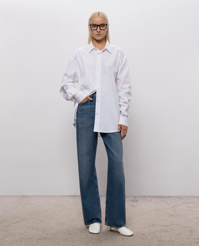Vetements Белая рубашка с графическим принтом MH27SH046W