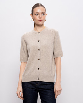 Loulou de Saison Бежевый кардиган JODI из кашемира JODI