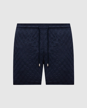 Vilebrequin Синие шорты для плавания Turtles Monogram MPACA337