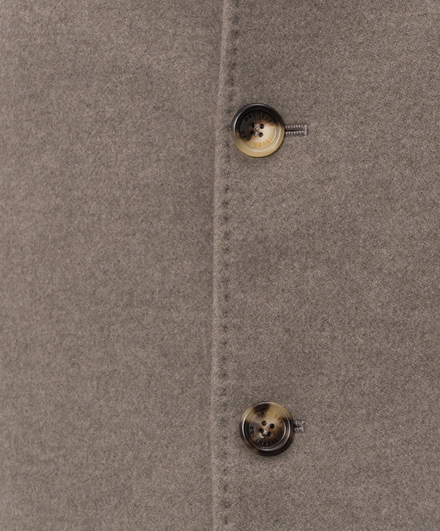 Brunello Cucinelli Пиджак цвета хаки из кашемира MT4016265 изображение 5