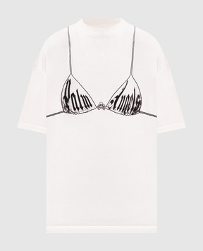 Palm Angels Белая футболка Bra PWAA07BS26JER003