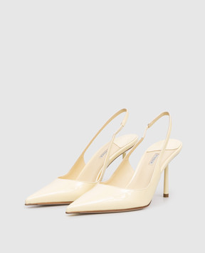 Le Silla Жовті шкіряні лаковані слінгбеки BELLA 4233B080LBPPGSM