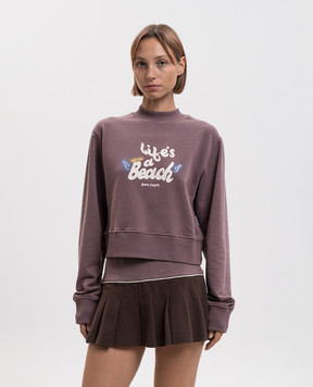 Palm Angels Фиолетовый свитшот Life's A Beach PAWBA004FL001