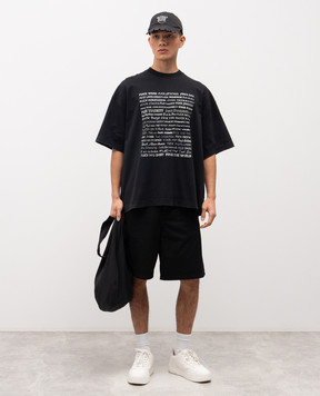 Vetements Чорна футболка Fuck Everything ME76TR212BXm