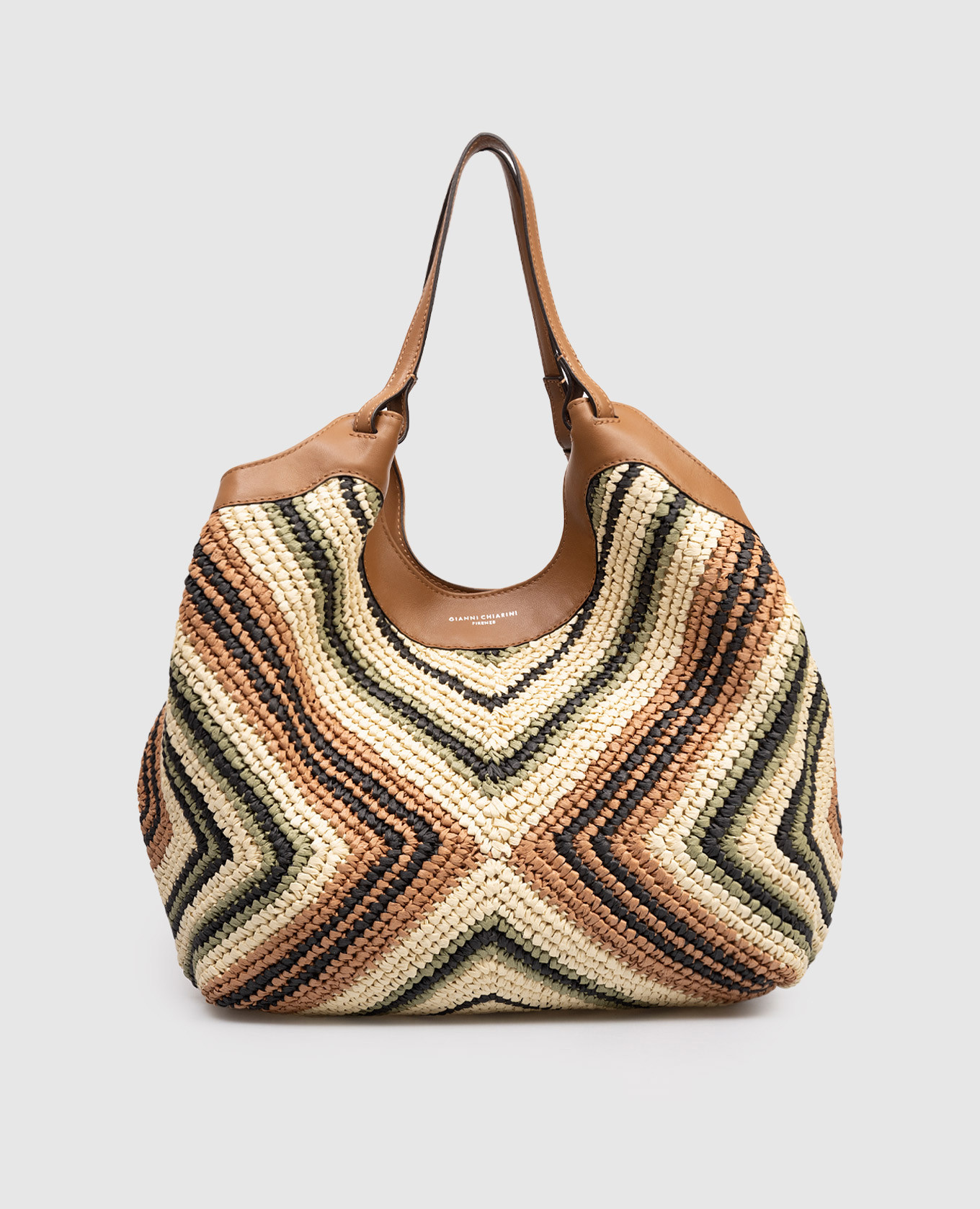 Бежевая сумка-тоут Dua из рафии