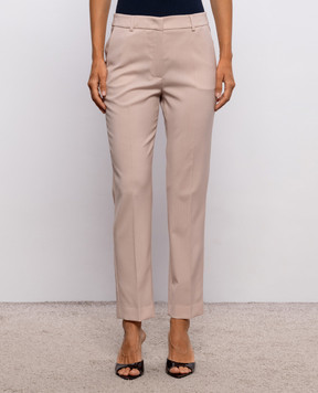 Max Mara Weekend Бежевые штаны DCANON из шерсти WKDCANON