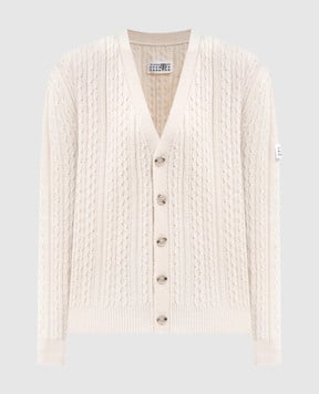 Maison Margiela MM6 Білий кардиган з емблемою S62HP0039M13195