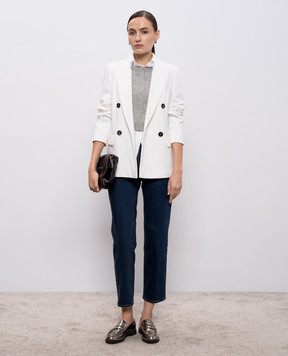 Peserico Сині джинси з патчем логотипа P04842L12R04280